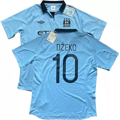 2012/13 Manchester City Home Jersey #10 Dzeko XL (46) Umbro Soccer NEW • $160