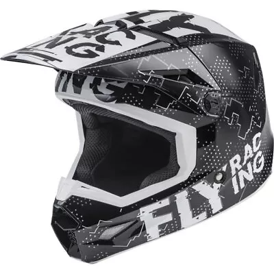 NEW Fly Racing Kinetic Scan Black/White Kids Dirt Bike Helmet • $99