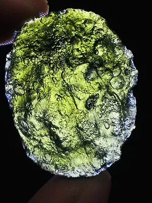 40ct Meteorite Moldavite Green Impact Fragment Meteor Stone Space Asteroid+coa • $0.99