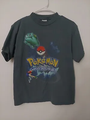 $99.99 • Buy Vintage Pokemon Gotta Catch 'Em All Starters T-Shirt 1999 90s Nintendo Licensed