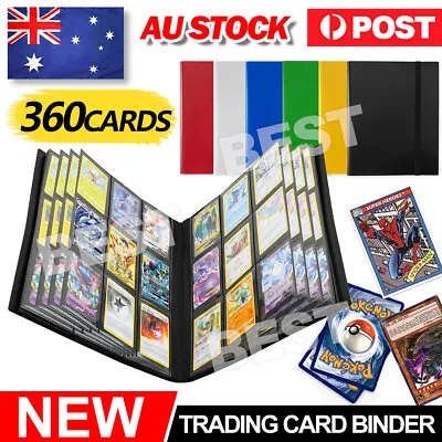 Trading Card Binder 9 Pocket Folder Album A4 Pokemon/MTG - Holds 360 Premium AU • $12.85