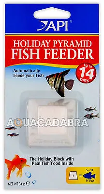 API 14 Day Holiday Fish Feeder Pyramid Vacation 2 Week Food Block Tank Aquarium • £5.90