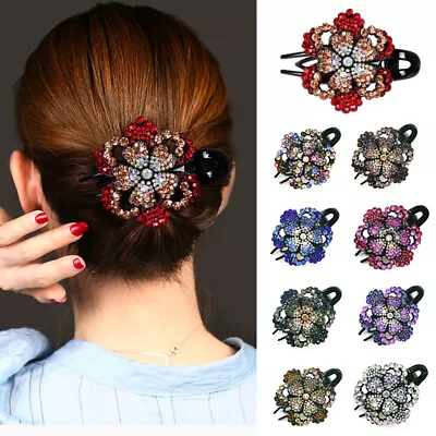 Korean Version Of Rhinestone Luxury Hairpin Headdress Women's Hair Accessories • $6.43