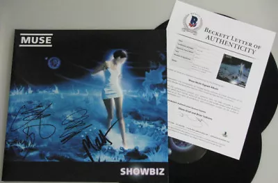 MUSE X 3 Bellamy Wolstenholme Howard  Hand Signed LP + PSA BAS COA 'BUY GENUINE  • $449.88