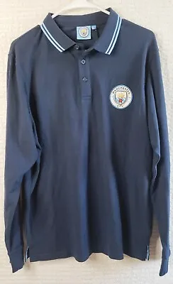 Manchester City Football Club Long Sleeve Blue Pullover Soccer Type Shirt NWT! • $40.17