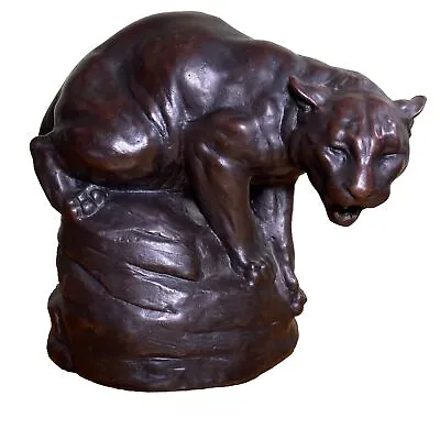 Joseph M. Lorkowski Boulton Signed Bronze Mountain Lion Cougar #258 Cast Statue • $599.95