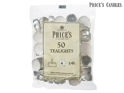 Prices Patent Candles Sentinel 50 Tealights 4 Hour Burn Multipacks • £79.99