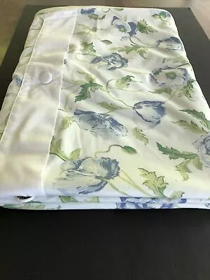 VTG LAURA ASHLEY Flowered Duvet Cover W/Button Closing Reverses To Solid (Full) • $49