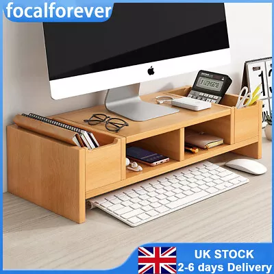 Computer Desktop Monitor Stand Laptop Holder Display Screen Riser Shelf Stand UK • £26.99