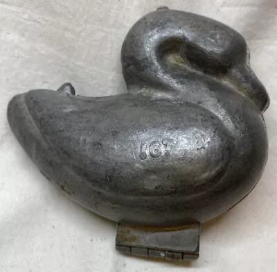 Antique Pewter Swan Ice Cream / Chocolate Mold #167 3.5x4.25 • $29