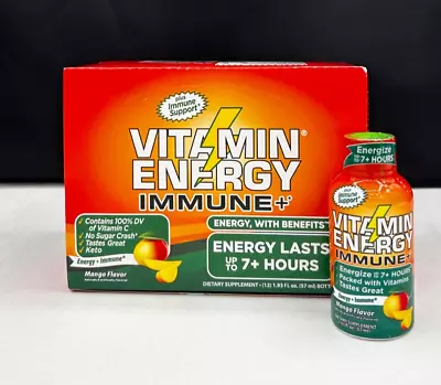 Vitamin Energy®  IMMUNE+ Mango Flavor Energy Shots Clinically Proven (12 Pack) • $29.90