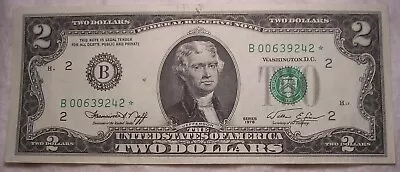  Star Note  1976 Series $2 Dollar Federal Reserve Note Nice AU • $14.99