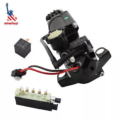 Air Suspension Compressor Pump＆Relay＆Valve Block For Mercedes W220 E500 S430 • $181.56