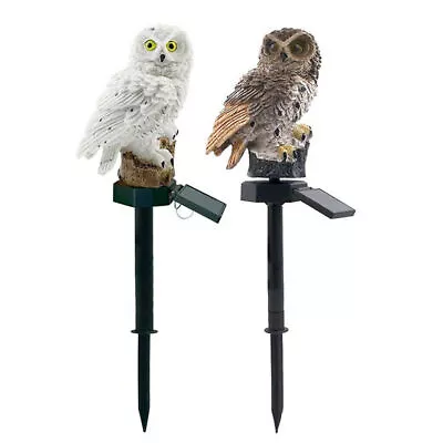 Solar Owl Plug-in Light Led Resin Crafts Garden Lawn Outdoor Solar Light • $16.35