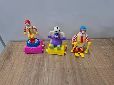 Mcdonalds Ronald Mcdonald And Grimace Happy Meal Toys • £3.99