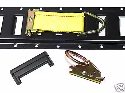 8pc E Track Tie Down Kit Enclosed Trailer Toy Hauler Cargo Van 5' E Track Rails • $85.99