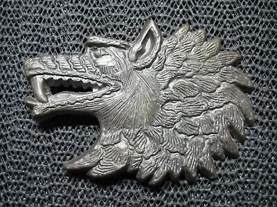 LONE WOLF HIPPIE BELT BUCKLE! VINTAGE! VERY RARE! 1970s! USA! GAME OF THRONE FAN • $49.99