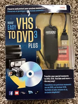 NEW Roxio Easy VHS To DVD 3 Plus Converter  Transfer Old Videos • $6