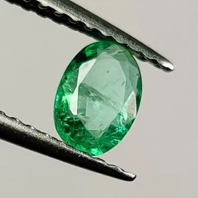 0.54 CT - Natural Zambian Emerald Oval Shape Fine Luster Green Gem - 5224 • $9.99