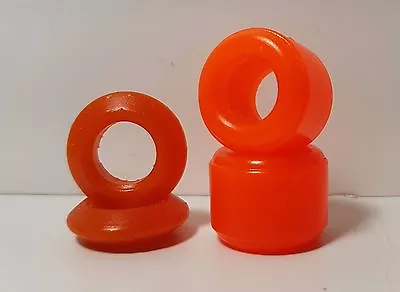 1/24 Paul Gage SLOT CAR TIRES 2 Pr Set F&R Fit Cox Cucaracha -ORANGE • $10.19