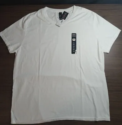 $10.45 • Buy Men’s Hanes Black Label Crew Neck T-shirt 2XL XXL Cotton Blend Short Sleeve 