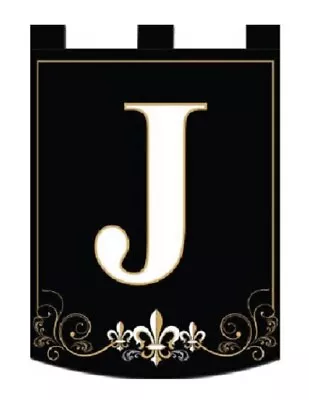 Monogram “J”-Garden Flag-Magnolia Lane-Double Sided Appliquéd-13”x18” • $9.95