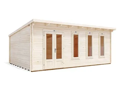 Log Cabin Garden Office Summer House Kit Man Cave Games Room Terminator 6m X 4m • £4949.99