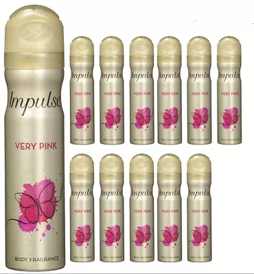 Impulse Very Pink Body Fragrance Spray 75 Ml X 12 • £19.73