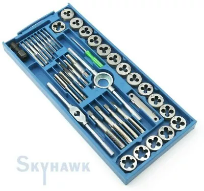 40pcs Tap And Die Set Carbon Steel Metric Wrench Cut M3-M12 Tap And Die Set • $26.99