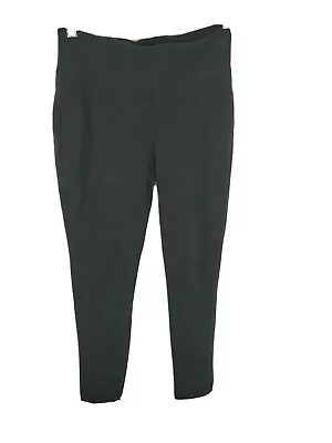 Marika Pants Activewear Fitted Leggings Ankle Cropped Women Size M Black FLAWS • $8.50