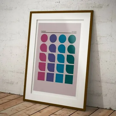Mid Century Print Retro Colours Shapes Modern Art Deco Abstract Gift - A1 A2 A3 • $22.35