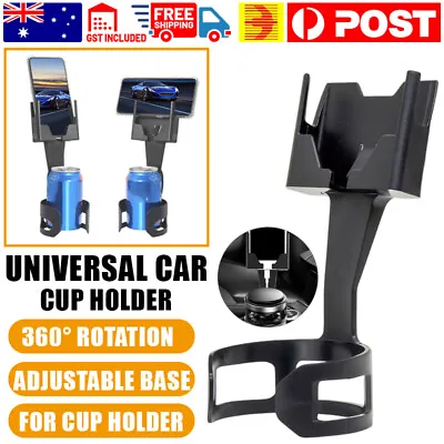2in1 Car Phone Cup Holder Stand Cradle Adjustable 360 Degree Cell Phone Mount AU • $13.85