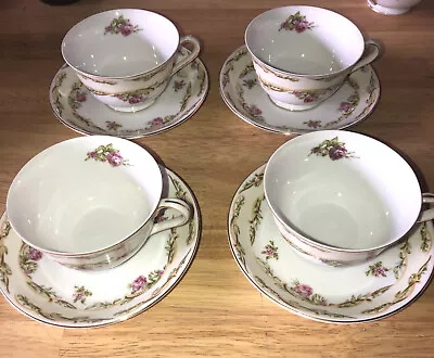 Orion Fine China Vintage Coffee Cup And Saucer Made In  Occupied Japan Lot Of 4 • $36