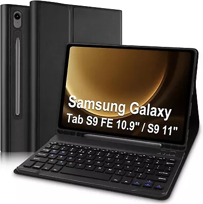 Keyboard Case For Samsung Galaxy Tab S9 FE 10.9  (SM-X510/SM-X516B/SM-X518U) • £15.99