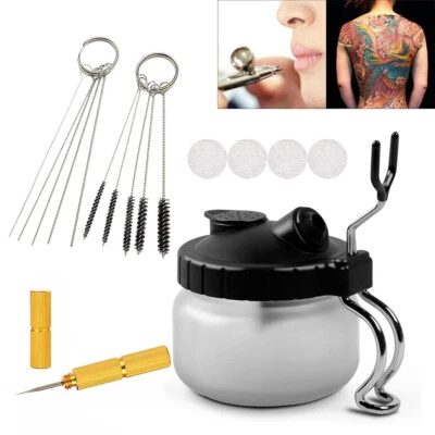 £11 • Buy Airbrush Cleaning Needle, Brush Accessories & Pot Kit For Spray Gun Cleaner New