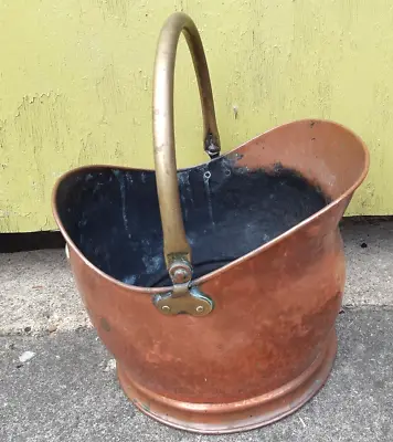 £20 • Buy Coal Scuttle Bucket, Copper, With Brass Handle
