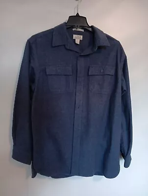 L.L.Bean Freeport Maine Chamois Cloth Shirt Blue XL 187923 Traditional Fit Vtg • $19.99