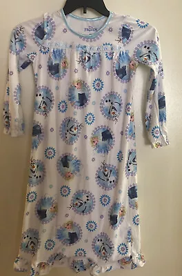 Disney Frozen Girls Nightgown Size M Medium Chest 28” 30” Length 36” 3/4 Sleeves • $9.60