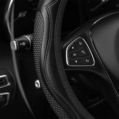 Car Accessories Steering Wheel Cover Black Leather Anti-slip 15''/38cm Universal • $4.69