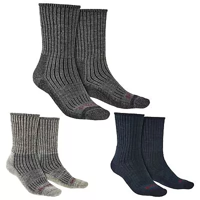 Bridgedale - Mens Hiking Walking Midweight Merino Wool Cushioned Boot Socks • $31.10