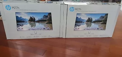 Lot Of 2 - HP M27h - 27  IPS LED FHD FreeSync Monitor Excellent Condition  • $187.95