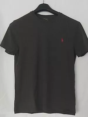 POLO RALPH LAUREN T Shirt Top  Mens S Grey Crew Neck Short Sleeve  Charcoal • £11.62