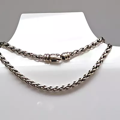 David Yurman 17  Sterling Silver Wheat Chain Necklace • $215