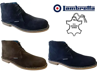Lambretta Boots Mens Carnaby RRP £60 3 Colours Suede Leather Mod Shoes To Clear • £19.99