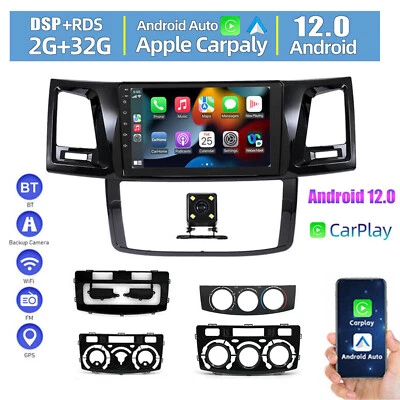 $199.19 • Buy 9'' Android 12 Gps For Toyota Hilux 2005-2014 Car Stereo Apple Carplay Head Unit