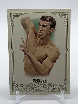 2012 Topps Allen And Ginter #129 Michael Phelps Baseball Card Olympics Swimming • $8