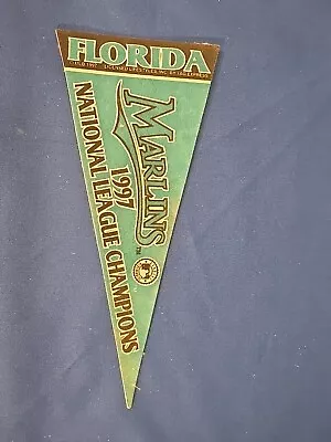 MLB Florida Marlins Vintage 1997 NL Champions Mini 4x9 Size Baseball Pennant • $8.97