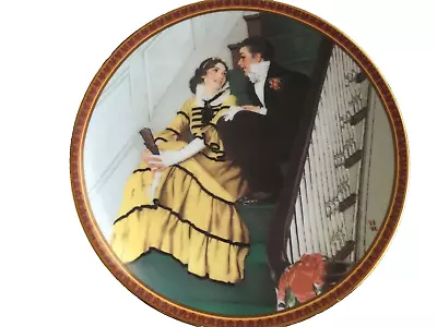  Norman Rockwell Treasured Memories TENDER ROMANCE Knowles Collector Plates 1991 • $39.99