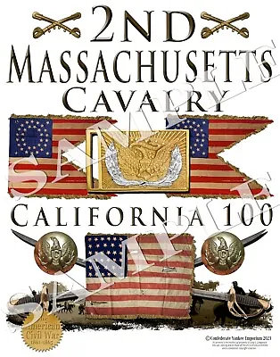 2nd Massachusetts Cavalry Union Army American Civil War Themed Art Print • $14.99