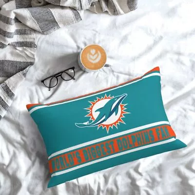 World's Biggest Miami Dolphins Fan 2-sided Printed Plush Pillowcase 20x30  • $7.59